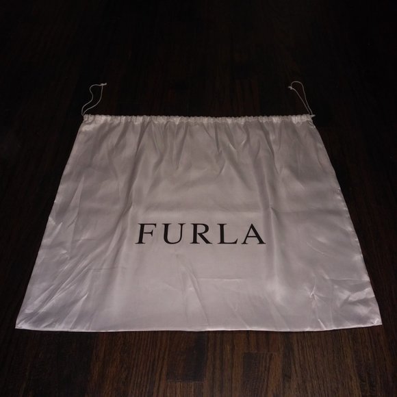 FURLA LIKE NEW APPALOOSA EAST WEST BLUE OSTRICH EMBOSSED LEATHER "TOTE" HANDBAG - Picture 12 of 13